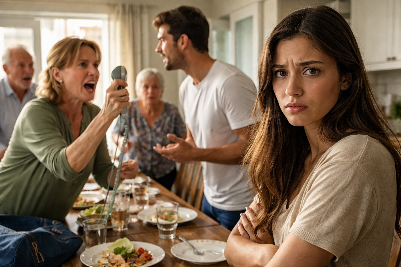 “Naquele domingo, minha tia me chamou de encostada na frente de todo mundo. Dez minutos depois, o telefone tocou — e a dívida que ela jogava nas minhas costas tinha o nome do filho dela.”